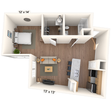 Studio 0x1 497-776 SF 2048 floor plan